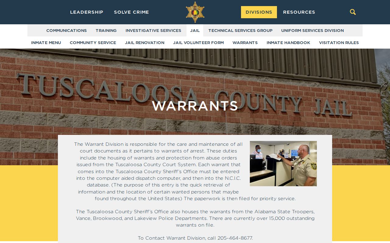 Tuscaloosa County 72-hour release warrant and hold context source